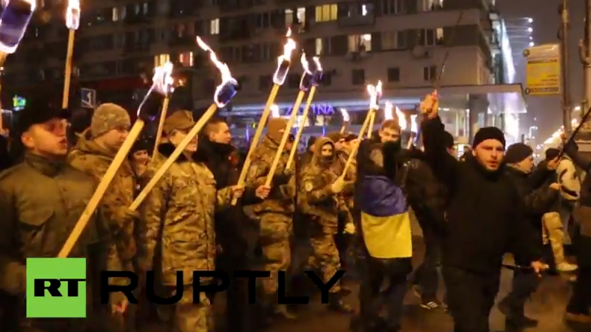 Ουκρανία: Πορεία ακροδεξιών στο κέντρο του Κιέβου